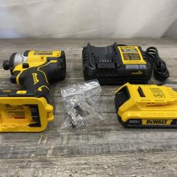 AS-IS DEWALT Atomic 20V Max Lithium-Ion Brushless Cordless Compact 1/4 in. Impact Driver Kit