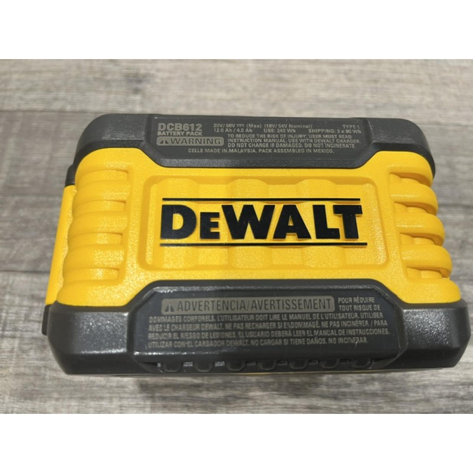 AS-IS DEWALT FLEXVOLT 20V/60V MAX Lithium-Ion 12.0Ah Battery