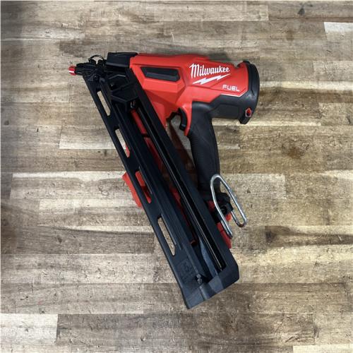 Houston Location AS-IS Milwaukee FUEL 18V Lithium-Ion Brushless Cordless Gen II 15-Gauge Angled Nailer (Tool-Only)