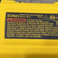 AS-IS DEWALT ATOMIC 20V MAX Lithium Ion Cordless 23 Gauge Pin Nailer Kit