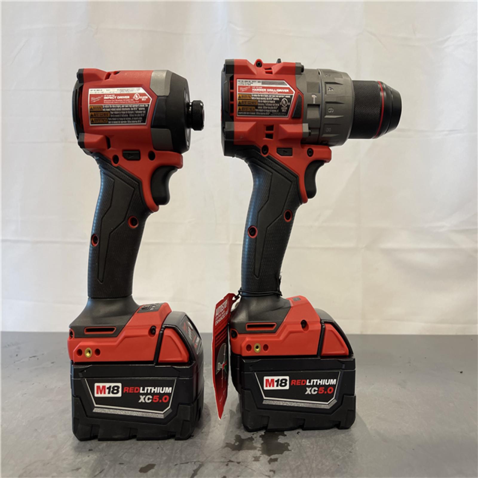 AS-IS - MILWAUKEE FUEL 18V Lithium-Ion Brushless Cordless Hammer Drill and Impact Driver Combo Kit