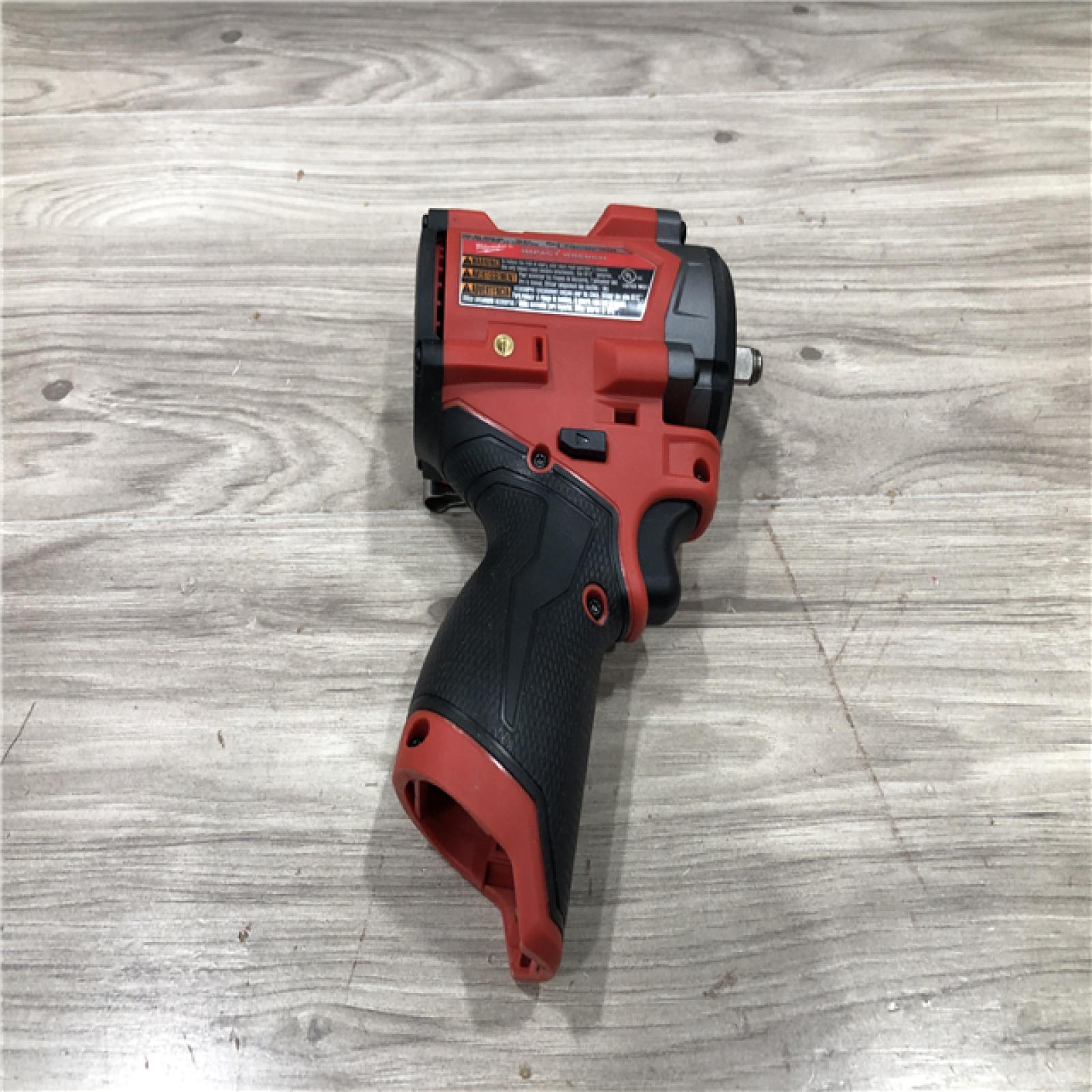 AS-IS Milwaukee FUEL 12V Lithium-Ion Cordless Stubby 3/8 in. Impact Wrench (Tool-Only)