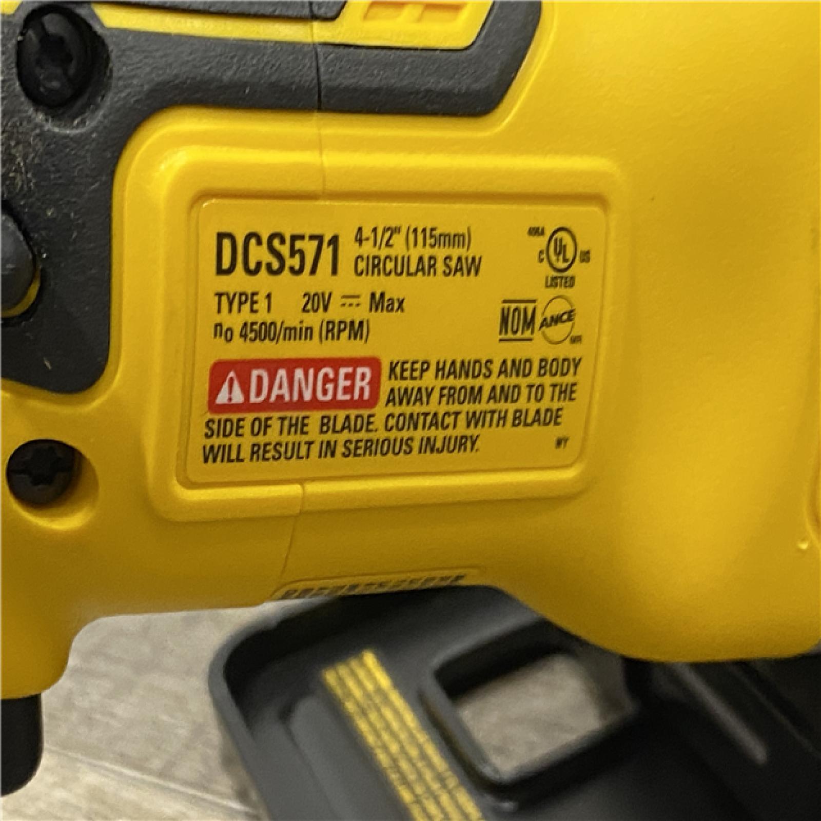 AS-IS DEWALT ATOMIC 20V MAX Cordless Brushless 4-1/2 in. Circular Saw (Tool Only)