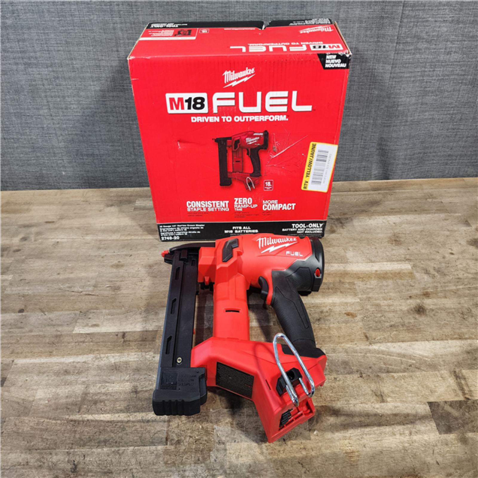 HOUSTON LOCATION - AS-IS (APPEARS LIKE NEW) MILWAUKEE FUEL 18V Cordless 18-Gauge 1/4 in. Narrow Crown Stapler (Tool-Only)