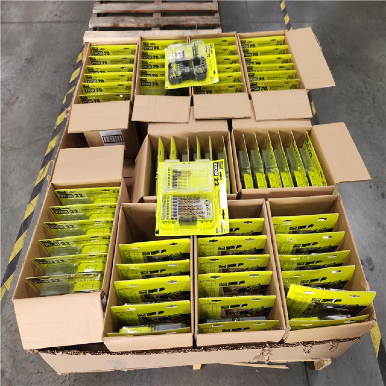 CALIFORNIA NEW RYOBI 22PC TITANIUM DRILL BIT SET & 70PC IMPACT DRIVING SET