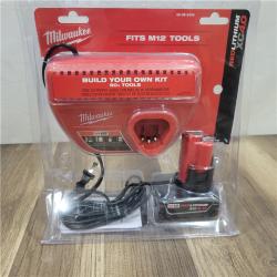 A-IS Milwaukee M12 12-Volt Lithium-Ion XC Battery Pack 4.0 Ah and Charger Starter Kit