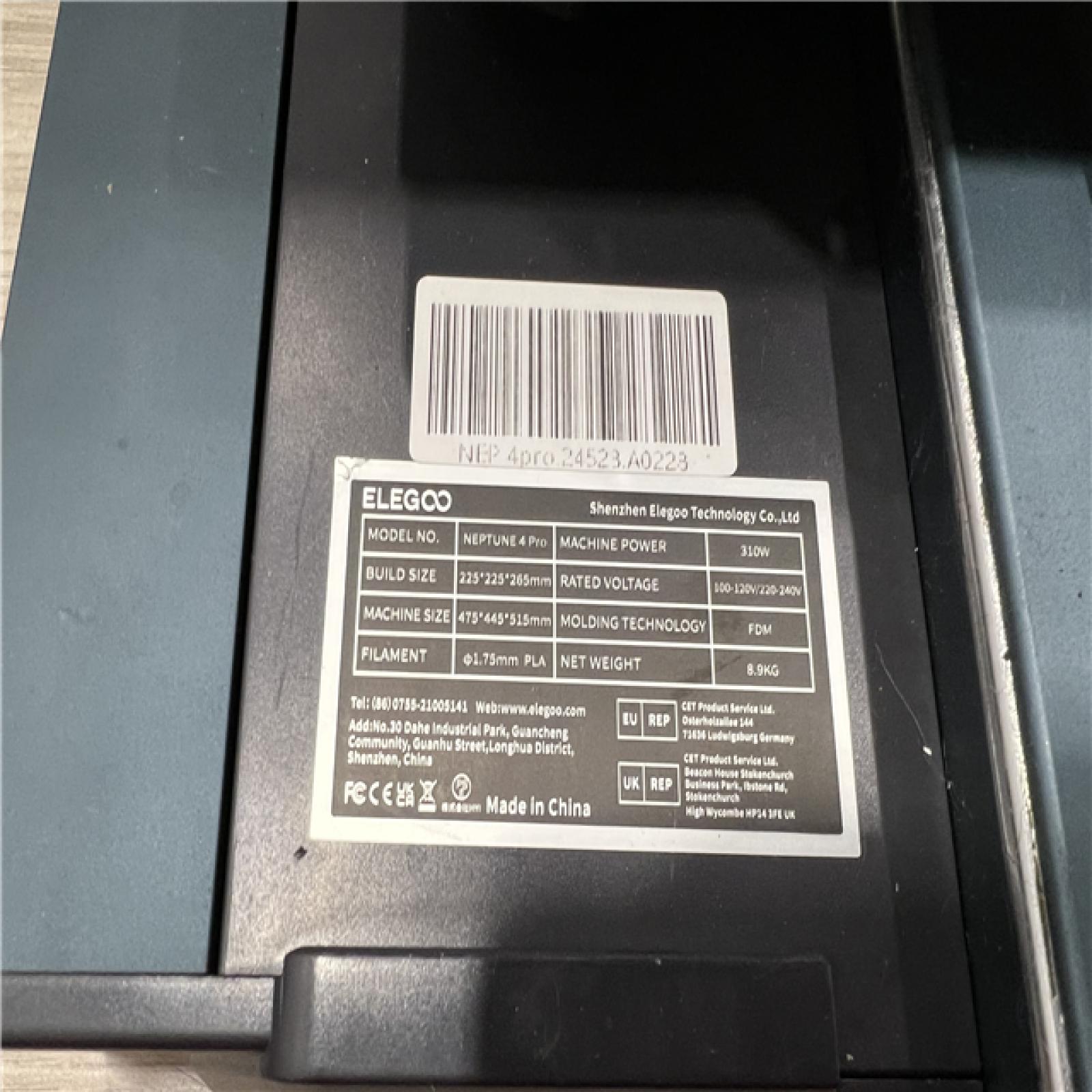 AS-IS Neptune 4 Pro Build 225x225x265mm/Printing Size  235x235mm/Machine Size 475x445x515mm