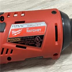 AS-IS Milwaukee M12 12V Lithium-Ion Cordless 3/8 in. Ratchet (Tool-Only)