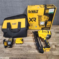 HOUSTON LOCATION - AS-IS DeWalt 20V 16 Gauge Cordless Angled Finish Nailer Kit W/ 2Ah Battery