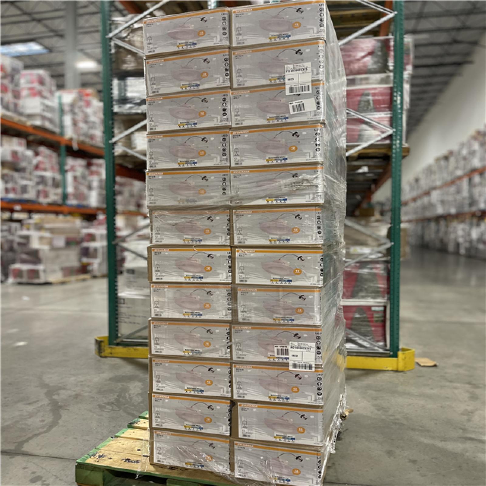 DALLAS LOCATION - LEDVANCE Integrated LED 6 in. Retro Fit Selectable Color 675 Lumen Dimmable Recessed Light White Wet Rated (12-Pack) PALLET-(72 CASES)