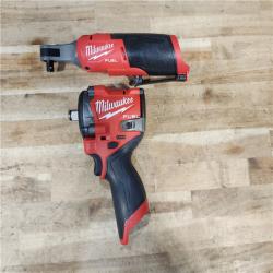 HOUSTON LOCATION - AS-IS MILWAUKEE 2 TOOL COMBO KIT W/ (2) BATTERY & CHARGER