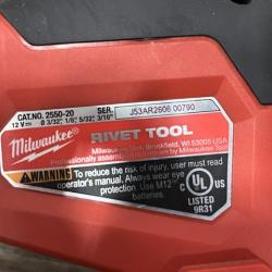 AS-IS Milwaukee 12-Volt Lithium-Ion Cordless Rivet Tool (Tool-Only)