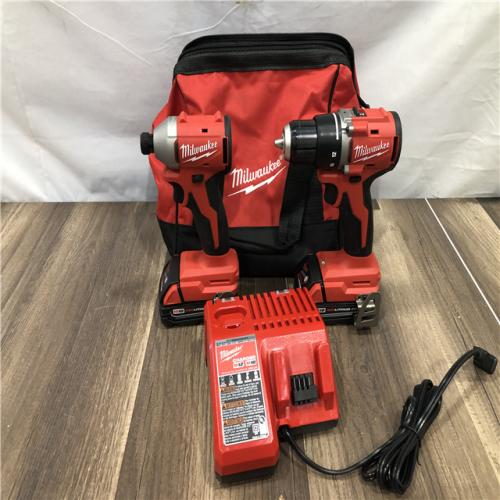 AS-IS Milwaukee 18V Lithium-Ion Brushless Cordless Compact Drill/Impact Combo Kit
