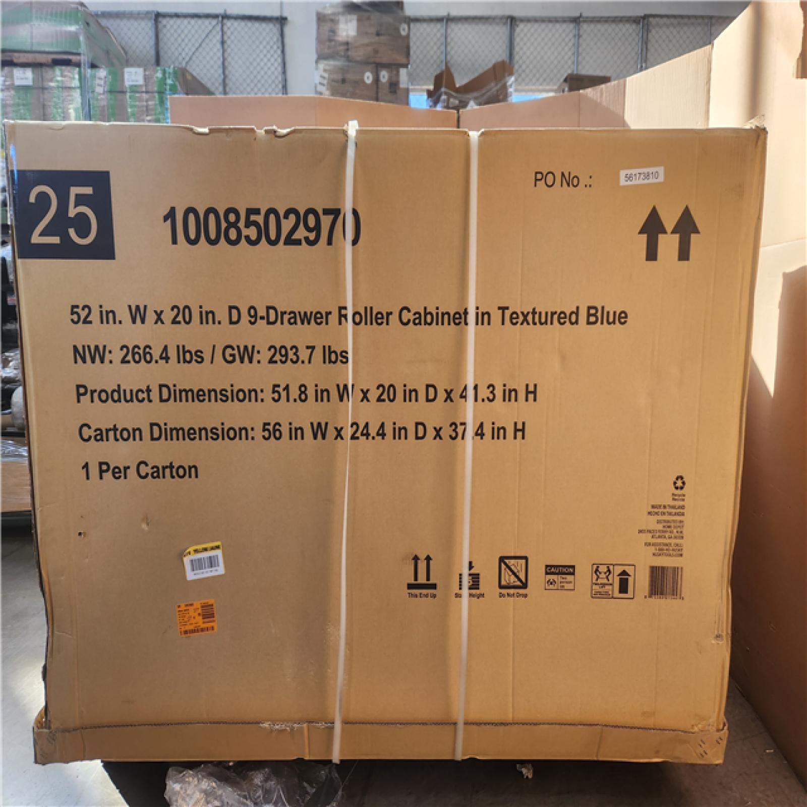 Phoenix NEW Husky Heavy-Duty 52 in. W 15-Drawer Matte Blue Steel Rolling Tool Chest Combo (SEALED)