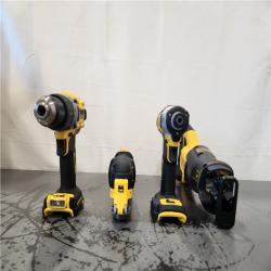 AS-IS- DEWALT 20-Volt Maximum Lithium-Ion Cordless 4-Tool Combo Kit with (2) 4 Ah Batteries and Charger