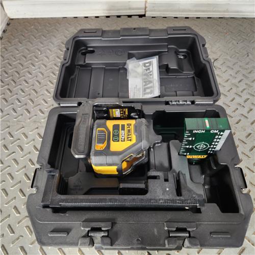 Houston Location - AS-IS DeWalt DCLE34021 18v XR Cordless Cross Line Self Levelling Green Laser Level - Appears IN GOOD Condition