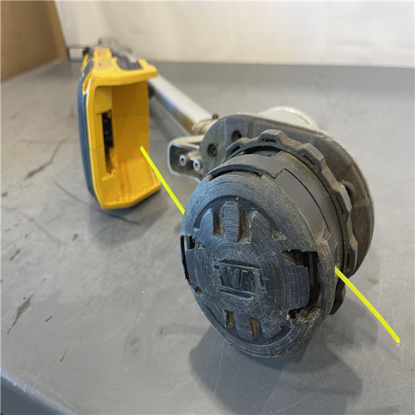 AS-IS - DEWALT 20V MAX 14 in. Brushless Cordless Battery Powered Foldable String Trimmer