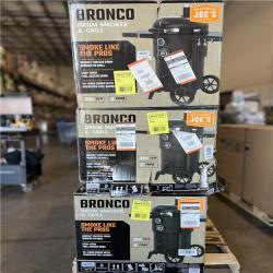 DALLAS LOCATION - DALLAS LOCATION - OKLAHOMA JOE'S Bronco 18 in. Heavy Duty Charcoal Drum Smoker and Grill with 284 sq. in. Cooking Area in Black PALLET-(6 UNITS)