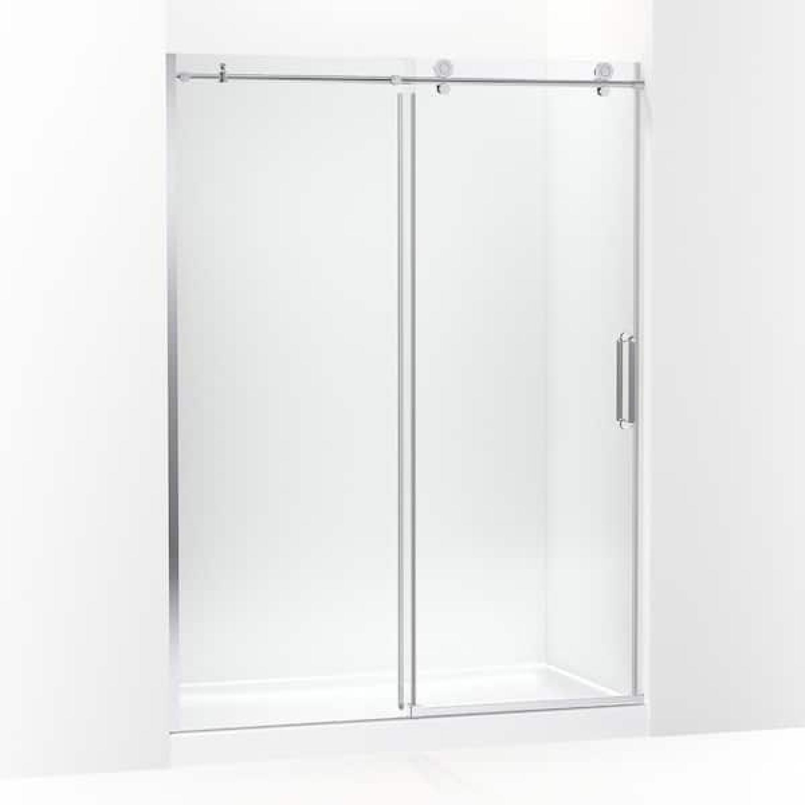 Phoenix 2 NEW KOHLER Cursiva 56-60 in. W x 78 in. H Sliding Frameless Shower Door in Bright Polished Silver with 5/16 in. Thick Clear Glass