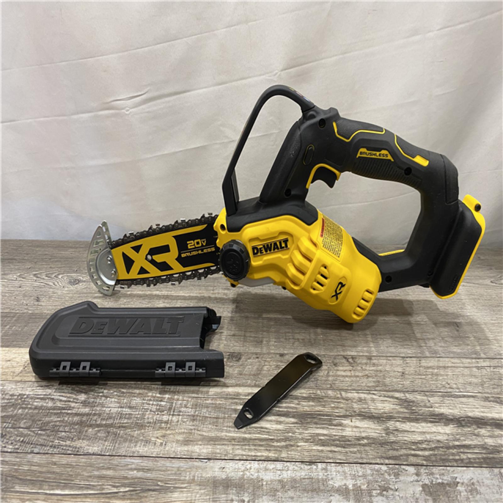 AS-IS DEWALT 20V MAX 8 in. Brushless Cordless Battery Powered Pruning Chainsaw (Tool Only)