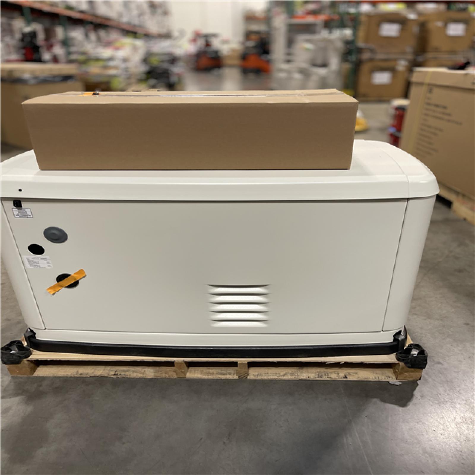 DALLAS LOCATION AS-IS- Generac 22 000 Watt - Dual Fuel Air- Cooled Whole House Home Standby Generator  Smart Home Monitoring & 200-AMP Transfer Switch