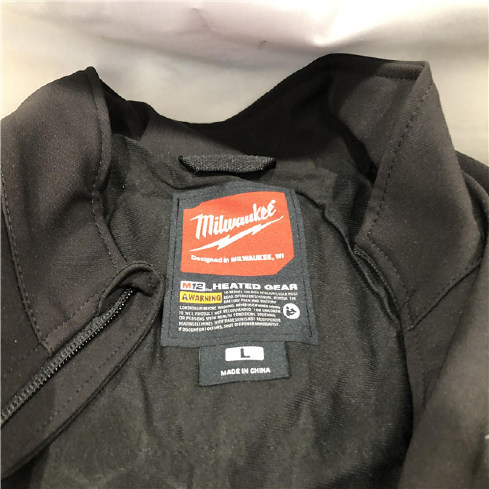AS-IS Milwaukee Men's Large12-Volt Lithium-Ion Cordless Tough Shell Black Heated Jacket Kit