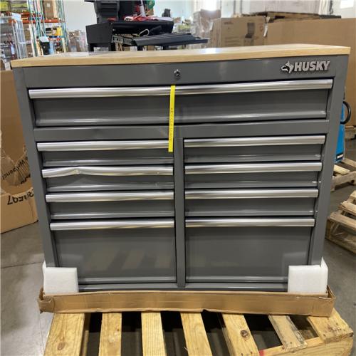 DALLAS LOCATION - Husky Tool Storage 46 in. W Gloss Gray Mobile Workbench Cabinet