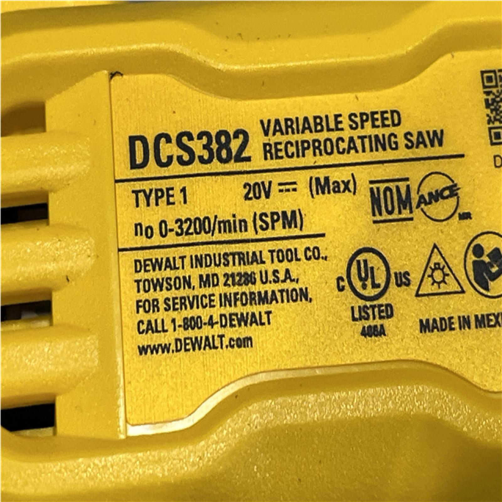 AS-IS DEWALT 20V MAX Cordless Brushless Reciprocating Saw (Tool Only)