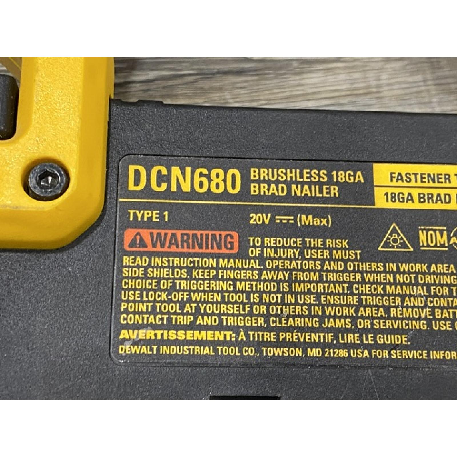 AS-IS DEWALT 20V MAX XR Lithium-Ion Electric Cordless 18-Gauge Brad Nailer (Tool Only)