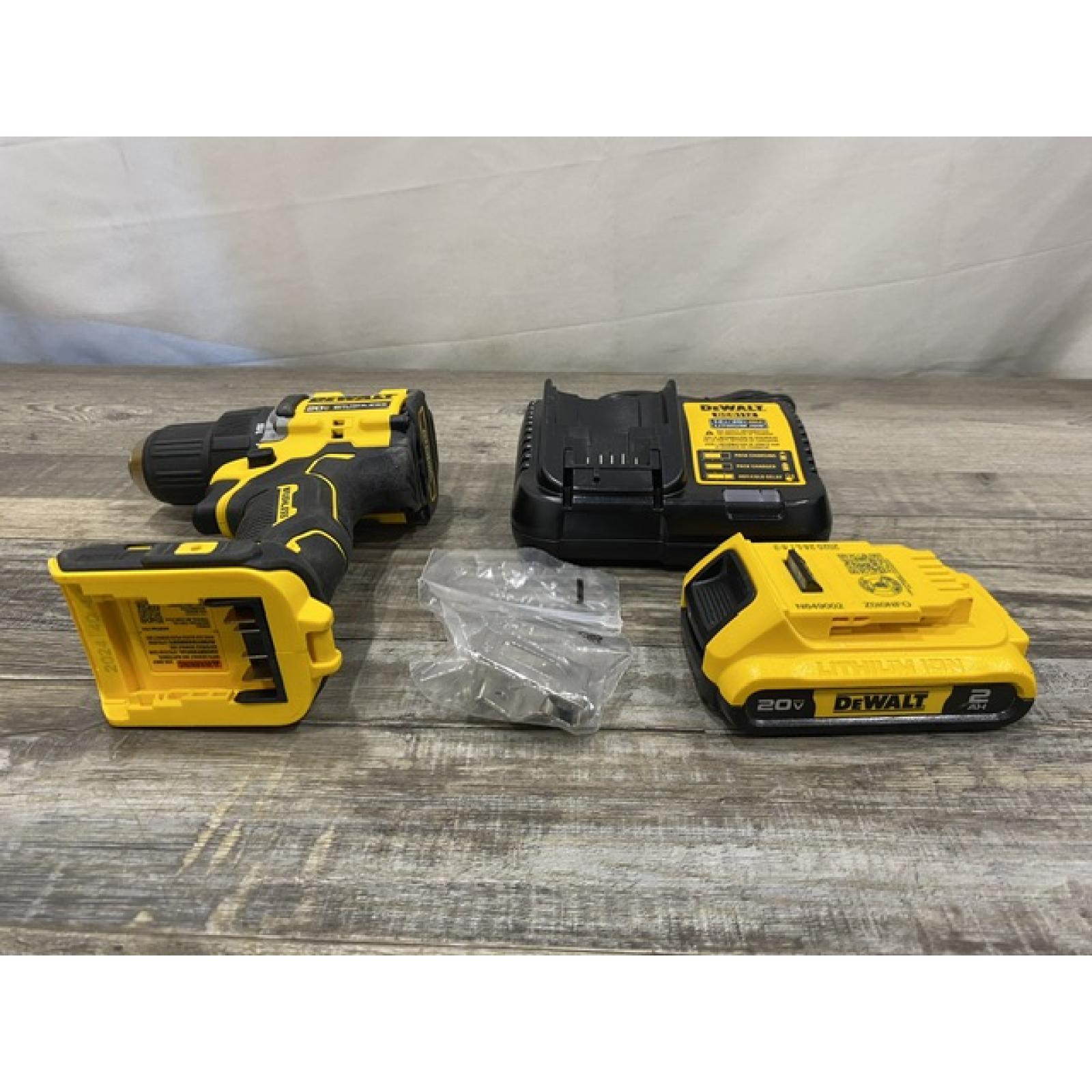 AS-IS DEWALT Atomic 20V Lithium-Ion Cordless Compact 1/2 in. Drill/Driver Kit