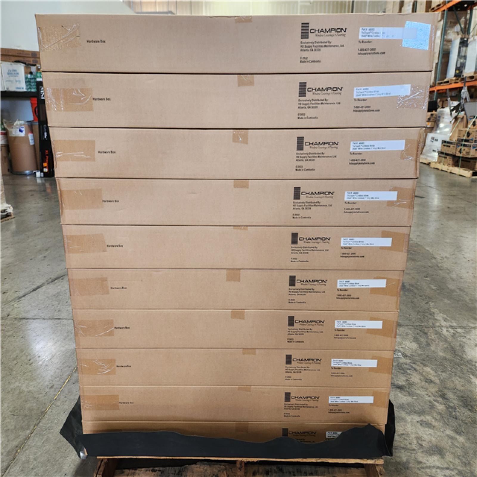 Phoenix Location NEW Champion TruTouch Cordless Blinds 39x60 White Cordless 1 Vinyl Blind 4Pcs Pallet (44 Boxes)