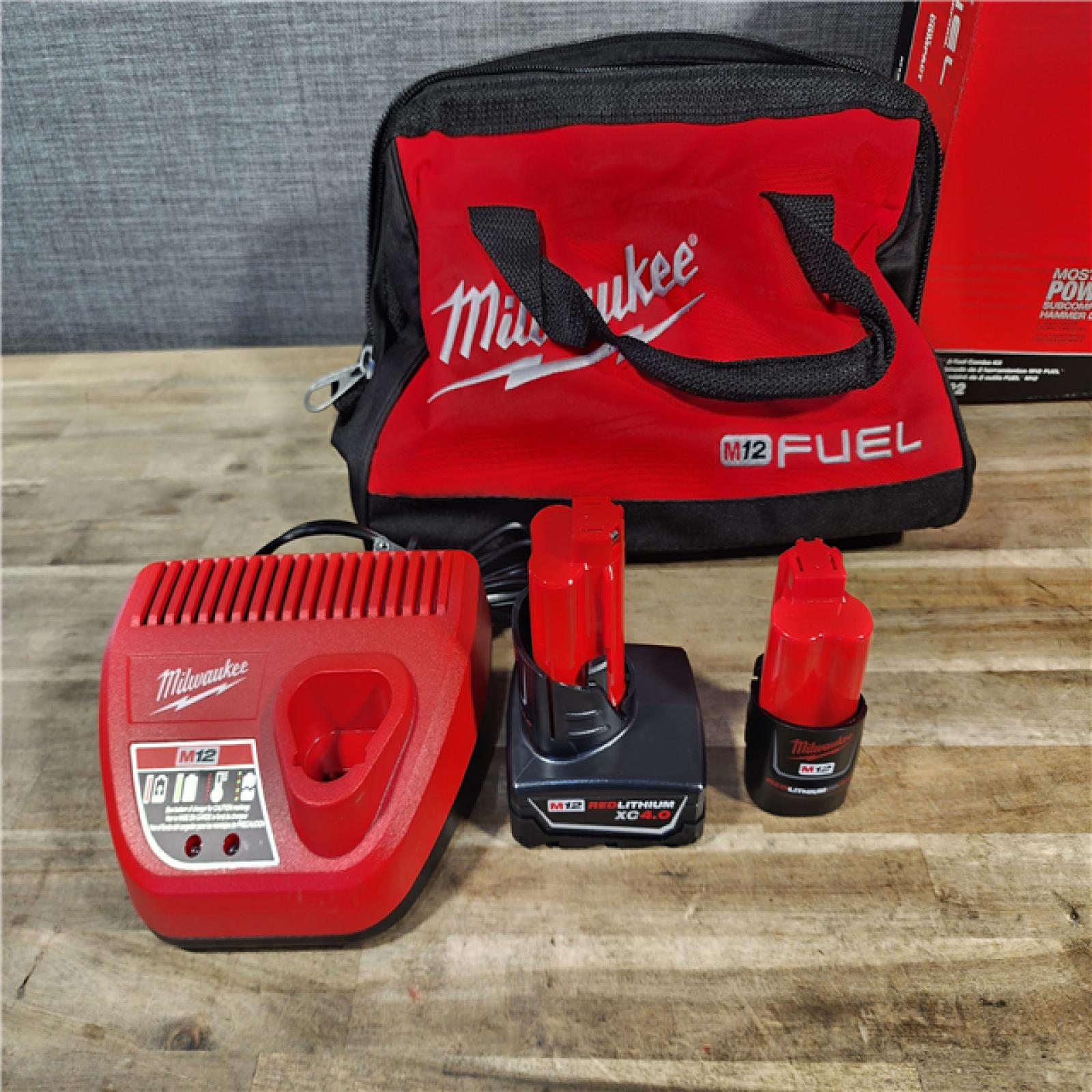 HOUSTON LOCATION - AS-IS Milwaukee 3497-22 12V Brushless Hammer Drill and Impact Driver Combo Kit