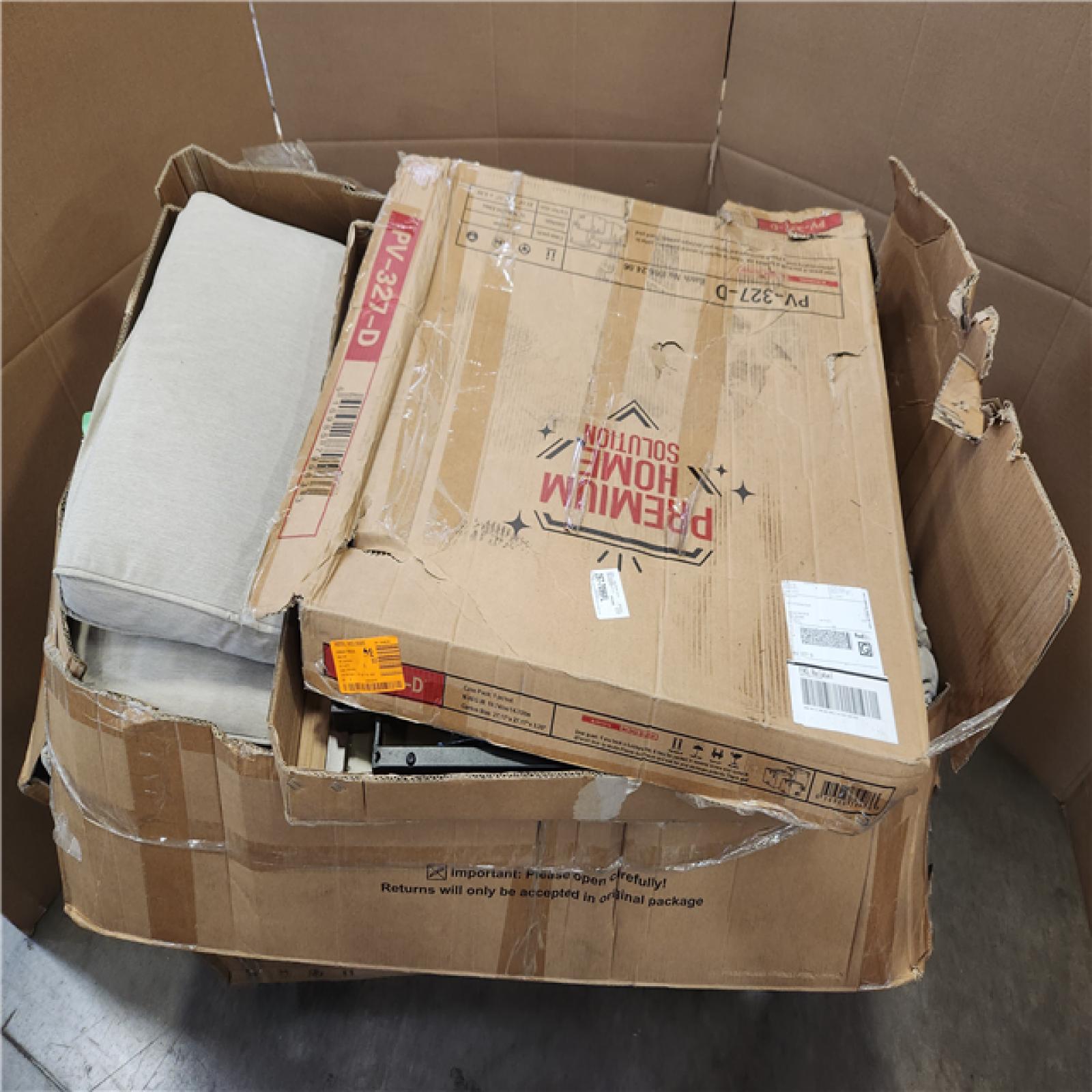 Phoenix PHI VILLA 10 -Seat 9-Piece Metal Outdoor Patio Conversation Sectional -Seating Set with Light Gray Cushions and Coffee Table