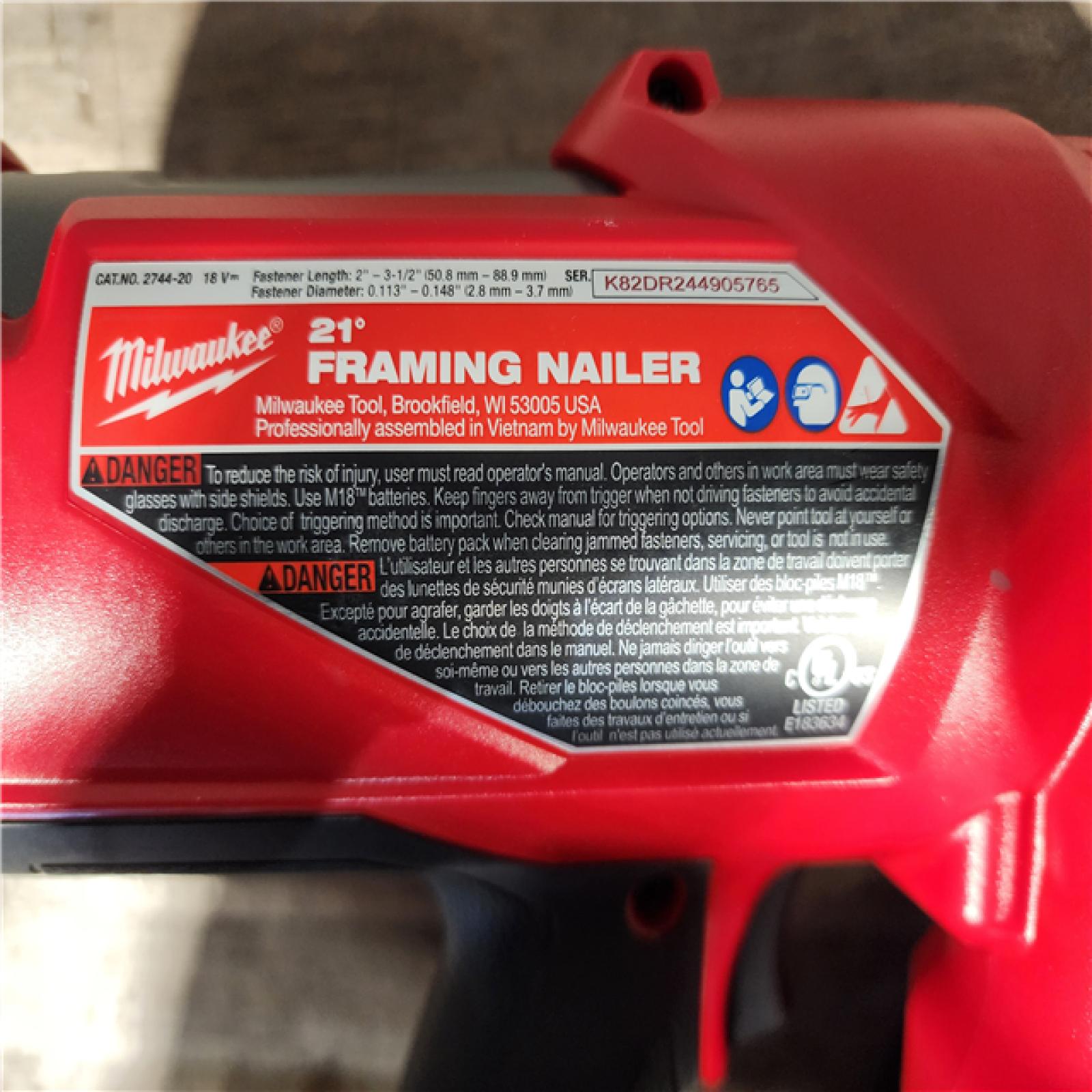 HOUSTON LOCATION - AS-IS Milwaukee M18 FUEL 30 Degree Framing Nailer (TOOL ONLY)
