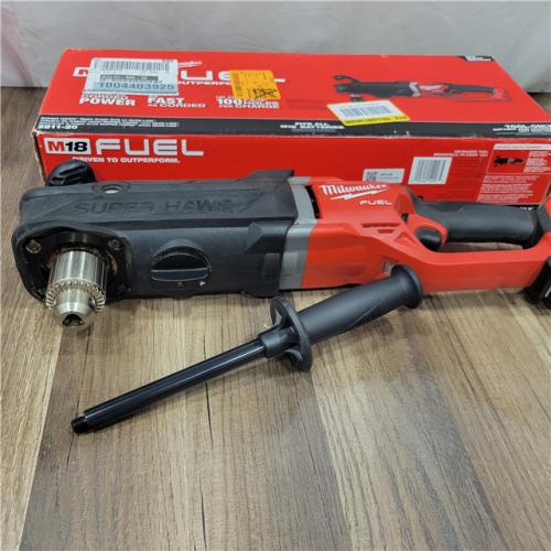 AS-IS Milwaukee  M18 FUEL 18V Lithium-Ion Brushless Cordless GEN 2 SUPER HAWG 7/16 in. Right Angle Drill (Tool-Only)