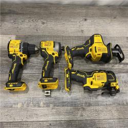 AS-IS DEWALT ATOMIC 20-Volt Lithium-Ion Cordless Brushless Combo Kit (4-Tool)