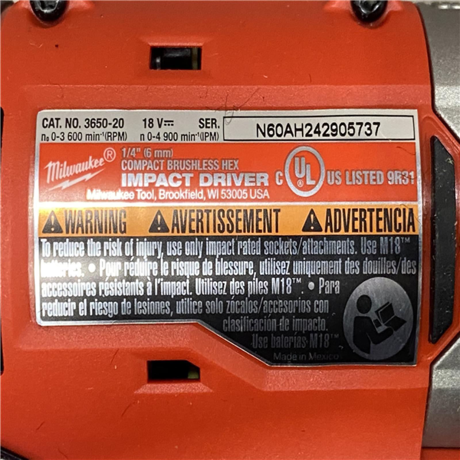 AS-IS Milwaukee18V Lithium-Ion Brushless Cordless Compact Drill/Impact Combo Kit