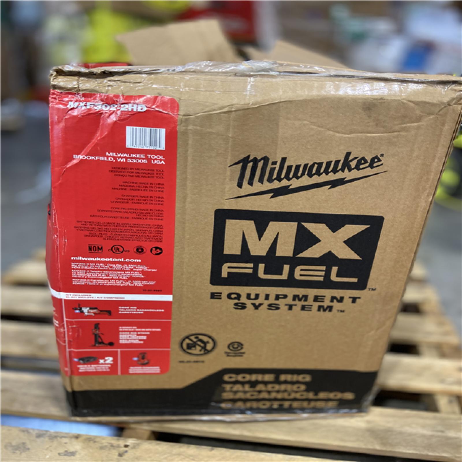 DALLAS LOCATION - Milwaukee MX FUEL Lithium-Ion Core Drill Rig Kit with (2) FORGE HD12.0 Batteries and (1) MX FUEL Super Charger and Stand