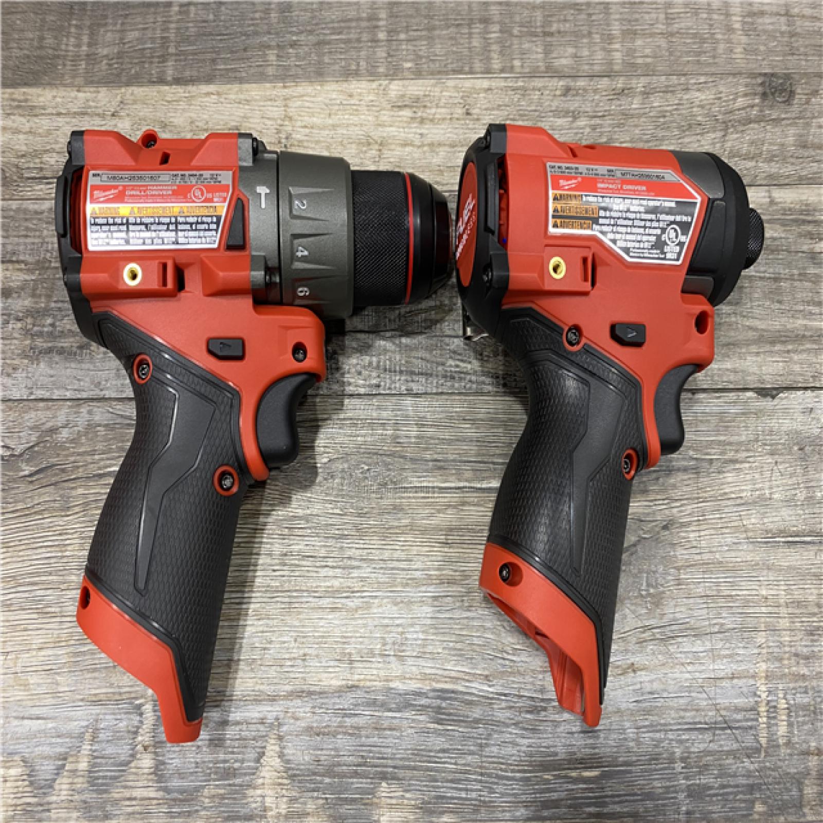 AS-IS Milwaukee FUEL 12-Volt Lithium-Ion Brushless Cordless Hammer Drill and Impact Driver Combo Kit