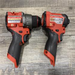 AS-IS Milwaukee FUEL 12-Volt Lithium-Ion Brushless Cordless Hammer Drill and Impact Driver Combo Kit