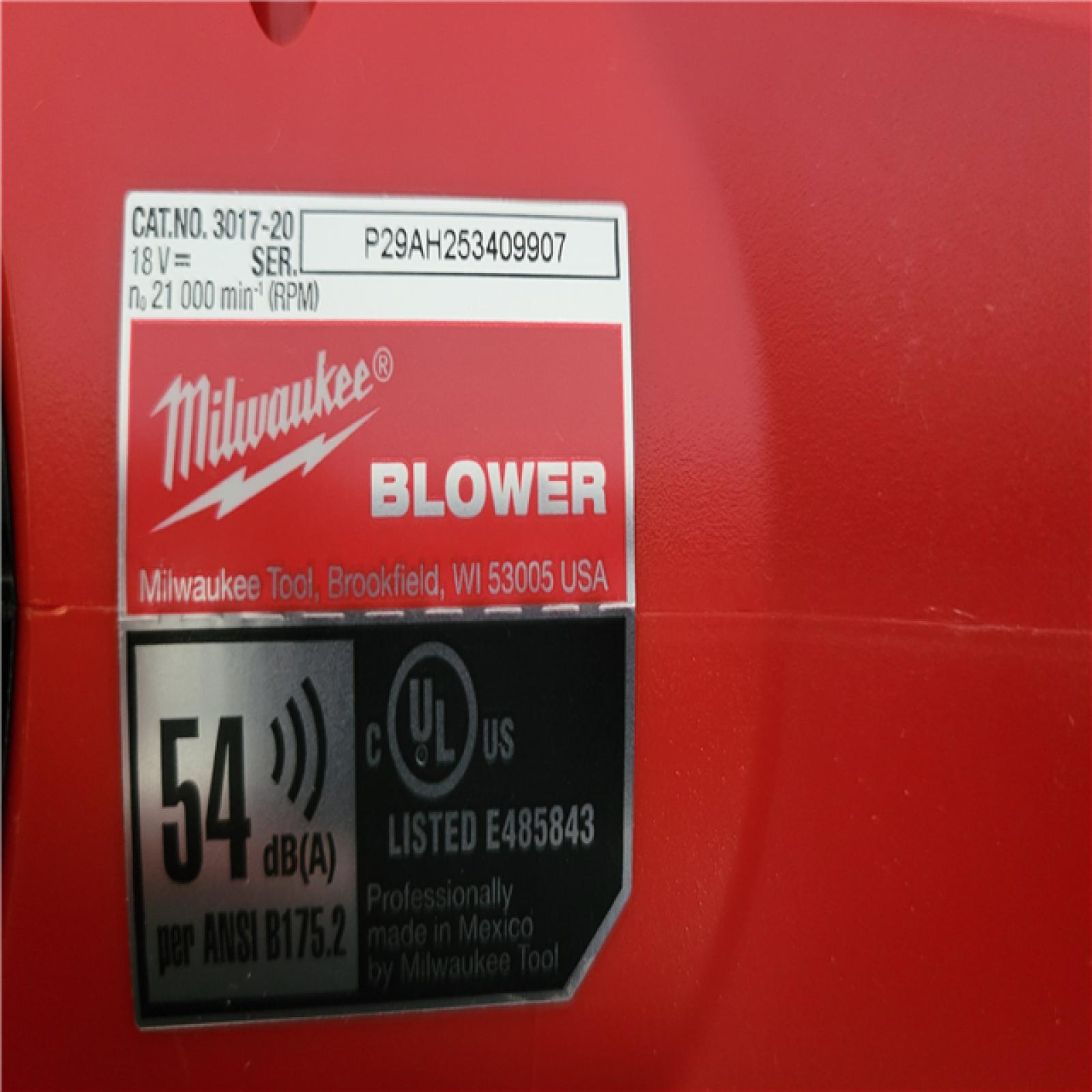 California AS-IS Milwaukee Blower (Tool Only)