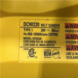 AS-IS DEWALT 20V MAX* XR Brushless Cordless Belt Sander (Tool-Only)