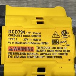 AS-IS DEWALT Atomic 20V Lithium-Ion Cordless Compact 1/2 in. Drill/Driver Kit