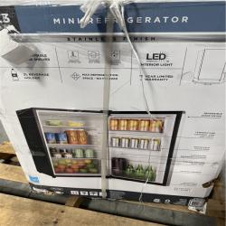 CALIFORNIA NEW VISSANI MINI REFRIGERATOR 43 CU. FT. STAINLESS STEAL FINISH