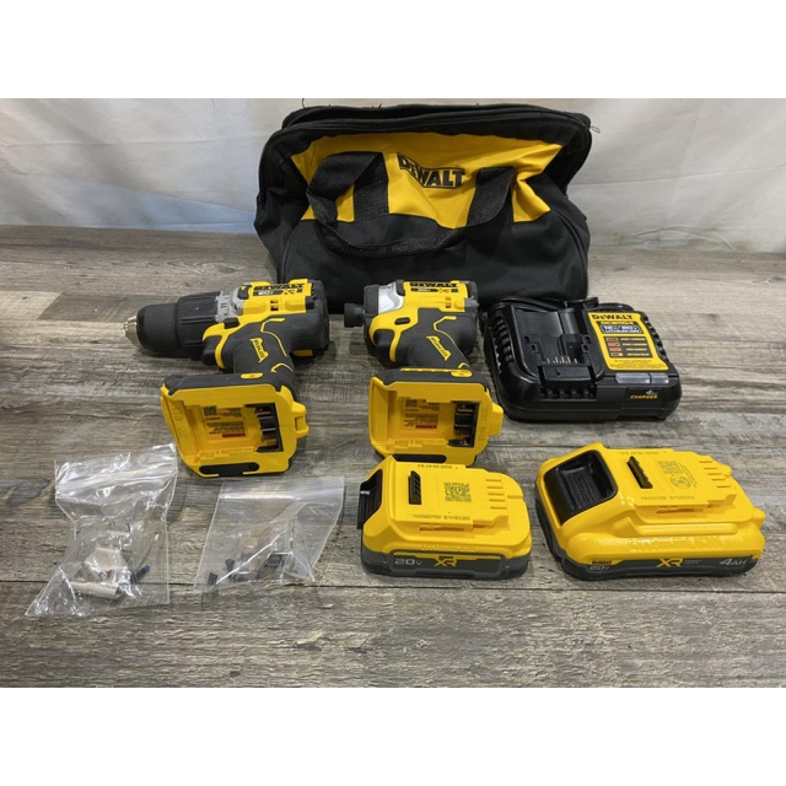 AS-IS DEWALT 20V XR Lithium-Ion Cordless 2-Tool Combo Kit