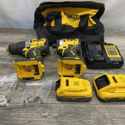 AS-IS DEWALT 20V XR Lithium-Ion Cordless 2-Tool Combo Kit