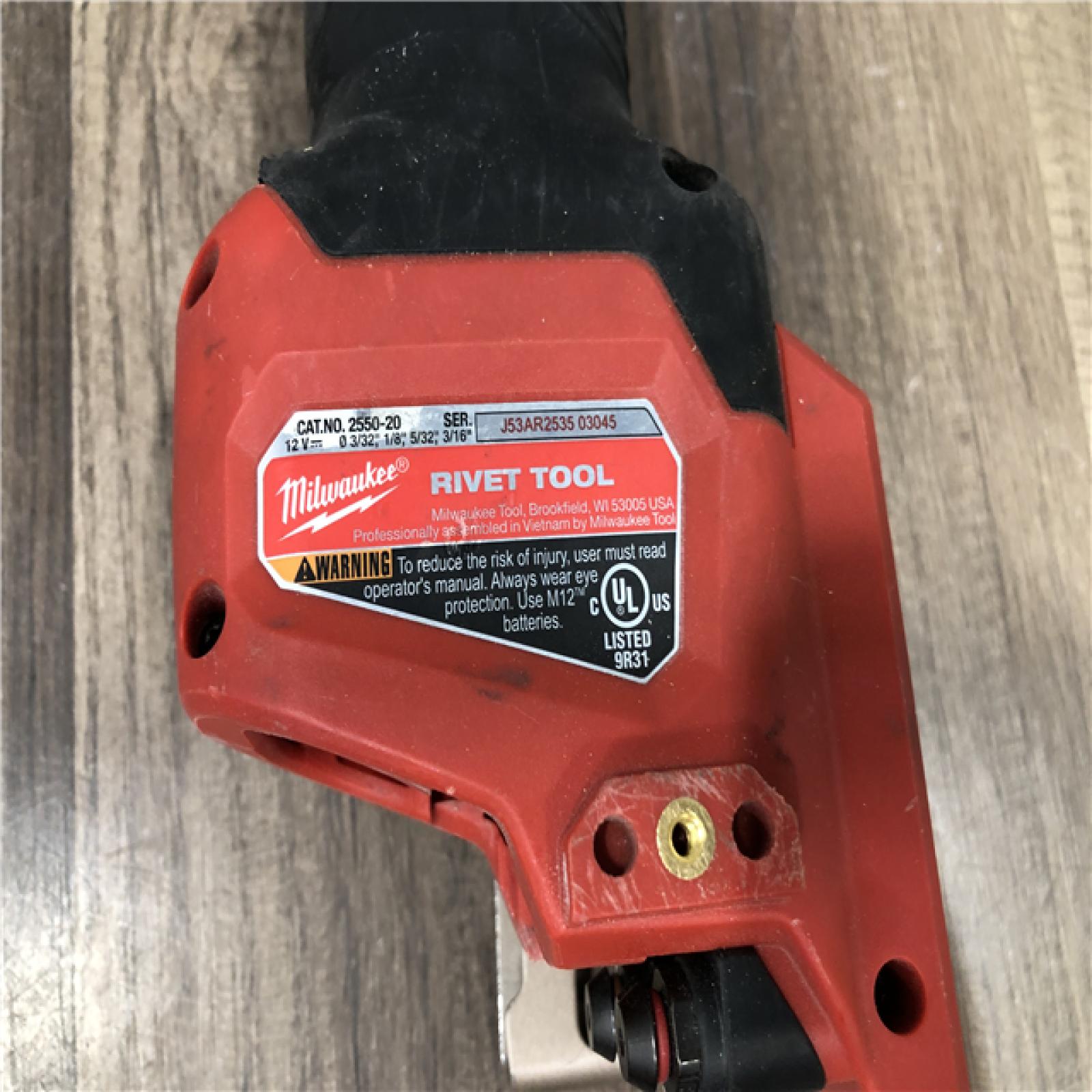 AS-IS Milwaukee12-Volt Lithium-Ion Cordless Rivet Tool (Tool-Only)