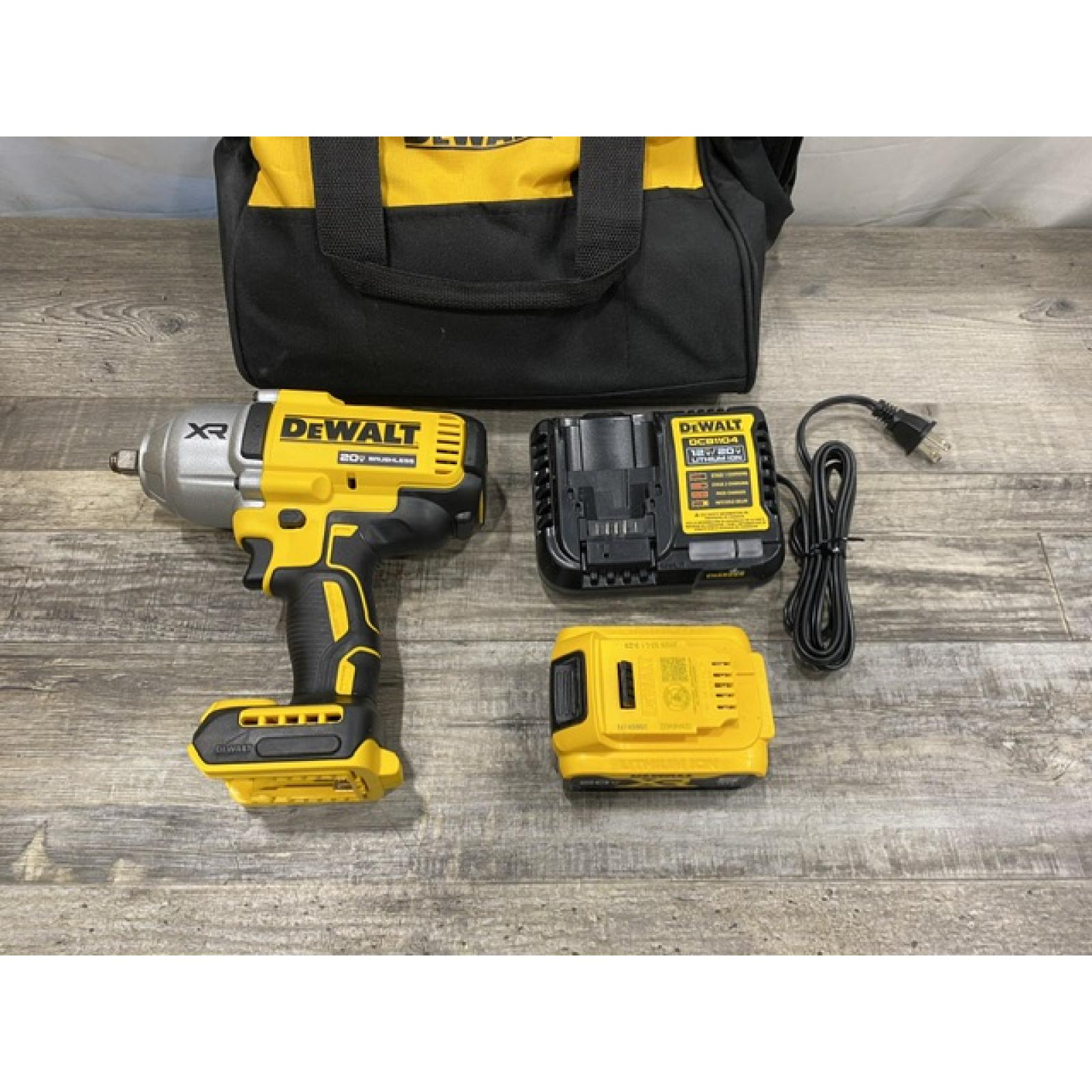 AS-IS DEWALT 20V MAX Lithium-Ion Cordless 1/2 in. Impact Wrench Kit