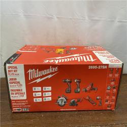 NEW Milwaukee M18 18-Volt Lithium-Ion Cordless Combo Kit 7-Tool with 2-Batteries, Charger and Tool Bag