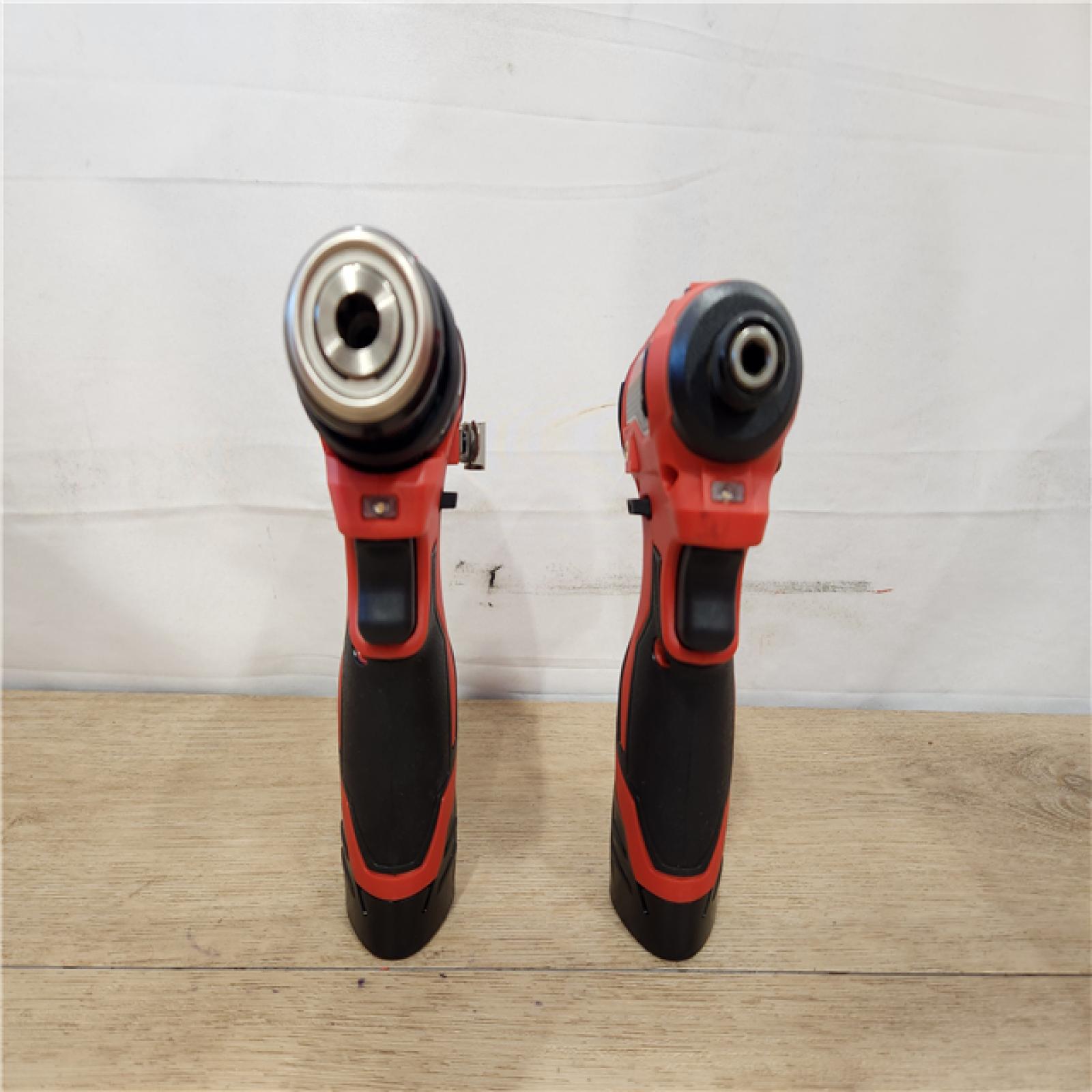 AS-IS- M12 12-Volt Lithium-Ion Brushless Cordless Subcompact Drill and Impact Driver Combo Kit W/2 Batteries and Bag (2-Tool)